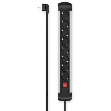Hama 00223105 Multipresa con interruttore Nero / Argento Schuko 1 pz. (1/3)