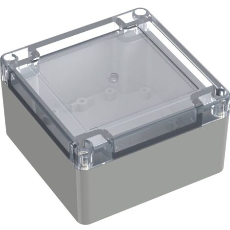 TRU COMPONENTS TC-10860516 Contenitore universale 105 x 105 x 60.10 Policarbonato Grigio luminescente 1 pz. (1/2)