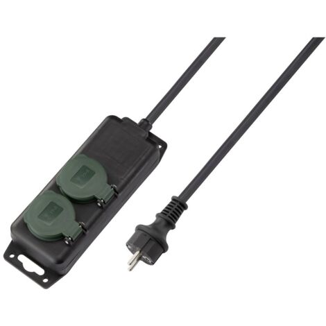 Sygonix SY-5145338 Multipresa Nero, Verde Schuko 1 pz. (1/5)