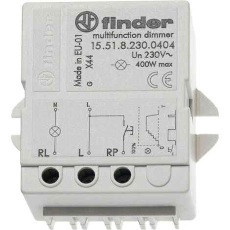 Finder 15.51.8.230.0404 Dimmer da incasso Grigio (trasparente)