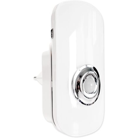Müller-Licht LED lumino da notte per la presa elettrica torcia mobile con sensore incluso, 7000K, bianco