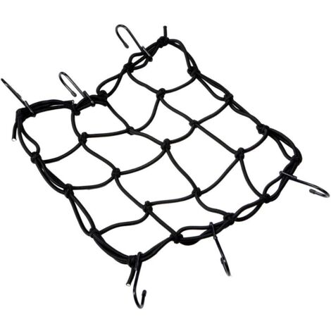 ABOSPRO Rete Portabagagli Per Moto 50x50 Cm – Rete Elasticizzata Con Ganci In Plastica, Spessore Corde 4mm, Per Fissare Casco E Bagagli - 2