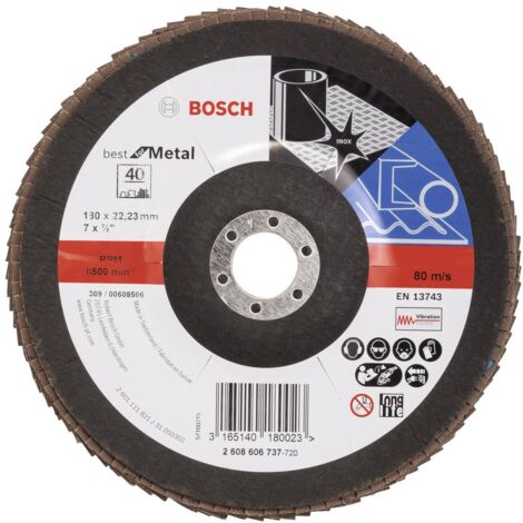 Bosch Accessories 2608606737 X571 Disco con falde Diametro 180 mm Ø foro  22.33 mm Acciaio 1