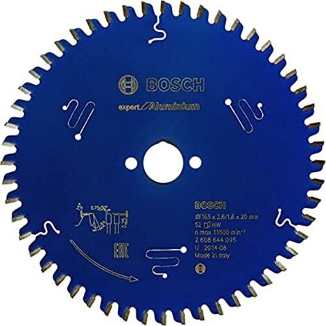 Bosch Accessories Expert for Aluminium 2608644095 Lama circolare 165 x 20 x 1.6 mm Numero di denti: 52 1 pz.