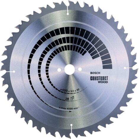 Bosch Accessories Construct Wood 2608640703 Lama circolare in metallo duro 400 x 30 x 3.2 mm Numero di denti: 28 1 pz.