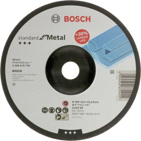 Bosch Accessories Standard for Metal 2608619778 Disco abrasivo 180 mm 1 pz.  Metallo