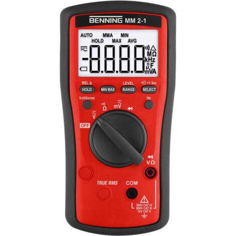 Benning MM 2-1 Multimetro portatile digitale CAT III 600 V, CAT IV 300 V Display (Counts): 6000 (1/5)