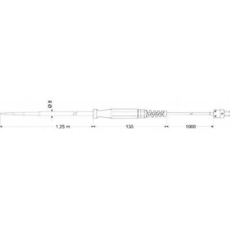 Greisinger GKF 125 Sonda a penetrazione -65 fino a 200 °C Sensore tipo K (1/2)