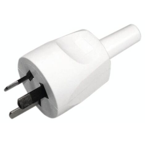Bachmann 910.282 Spina di sicurezza Plastica 250 V Bianco IP20 Australiana (1/3)