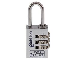 Burg Wächter 3631 Lucchetto 22.90 mm Argento alluminio cromato Serratura a combinazione numerica