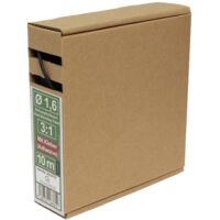 Quadrios 23CA172 Termoretraibile con colla Nero 1.6 mm Restringimento:3:1 10 m
