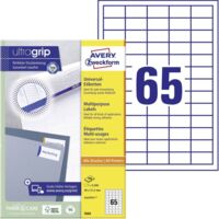 Avery-Zweckform 3666 Etichetta universale 38 x 21.2 mm Carta Bianco 6500 pz. A tenuta permanente Stampante a getto d'in