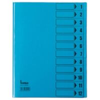 Bene Cartellina con divisori Blu DIN A4 PVC Numero scomparti: 12 084800BL