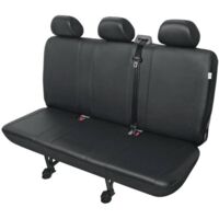 Coprisedili Auto in Eco Pelle Lusso 5 Posti Set Completo Universale Nero  Bianco