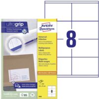 Avery-Zweckform 3426 Etichetta universale 105 x 70 mm Carta Bianco 800 pz. A tenuta permanente Stampante a getto d'inch