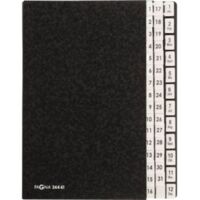 PAGNA Cartellina classificatrice 24441-04 Cellulosa spessa Nero DIN A4 Numero scomparti: 44 1-31, 1-12, Genn.-Dic.