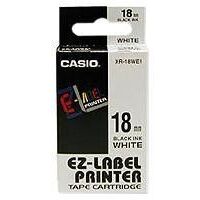 Casio XR-18WE1 Cassetta nastro Colore Nastro: Bianco Colore carattere: Nero 18 mm 8 m