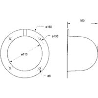 Visaton ABDECKH. AK 10.13 Copertura altoparlante (Ø) 100 mm