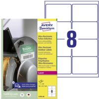 Avery-Zweckform L7914-40 Etichetta a pellicola 99.1 x 67.7 mm Pellicola in polietilene Bianco 320 pz. A tenuta permanen