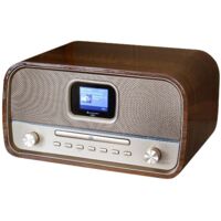 soundmaster DAB970BR1 Radio da tavolo DAB+, FM AUX, Bluetooth, CD, USB Funzione di carica della batteria , incl. teleco