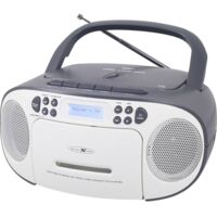 Reflexion Radio CD DAB+, DAB, FM AUX, CD, Cassette, USB Bianco, Grigio