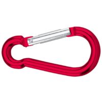 Moschettone in alluminio anodizzato rosso dörner + helmer 4815824 80 mm 12 pz.