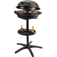 ProfiCook - Barbecue elettrico per interni ed esterni, non fumo, 2400 W, griglia elettrica per balcone, indicatore di temperatura, griglia da tavolo elettrica 2 in 1, PC BQS 1303