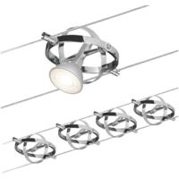 Paulmann Cardan 94144 Sistema di illuminazione base su cavo GU5.3 40 W LED (monocolore) Cromo, Cromo (opaco)