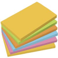 Sigel Nota adesiva, memo BA127 125 mm x 75 mm Blu, Giallo, Verde, Arancione, Rosa 600 Foglio