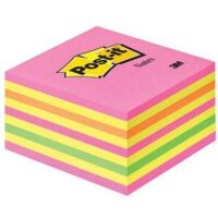 Post-it Cubo note adesive 2028NP 76 mm x 45 mm Rosa neon, Verde Neon, Rosa, Giallo 450 Foglio
