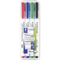 Staedtler Lumocolor whiteboard pen 301 301 WP4 Marcatore per lavagna bianca Nero, Rosso, Blu, Verde 4 pz.