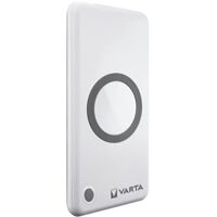 Varta 57913 Power bank 10000 mAh Ricarica senza fili Qi, 3.0, Consegna di potenza LiPo Bianco Indicazione di stato