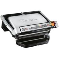 Tefal Optigrill+ Elettrico Griglia a contatto regolazione automatica della temperatura Acciaio inox (spazzolato), Nero