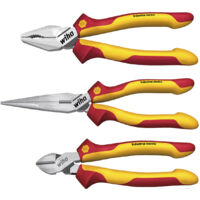 Wiha Pinze set Industrial electric Pinza universale, pinza a becchi mezzitondi, tronchese, 3 pz. (38637)