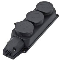 interBär 9006-004.01 Multipresa 3 scomparti Nero senza connettore 1 pz.