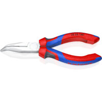 KNIPEX 25 25 160 Pinza per meccanica - con becchi mezzotondi con tronchese (pinza per radiotecnici) con manici comfort cromata 165 mm
