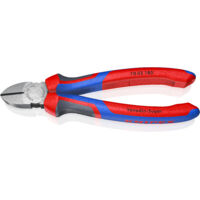 KNIPEX 70 02 180 Tronchese laterale con manici comfort atramentata nera 180 mm