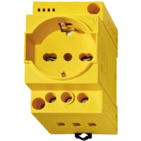 Presa per armadio elettrico Finder 7U.00.8.230.0002 Giallo