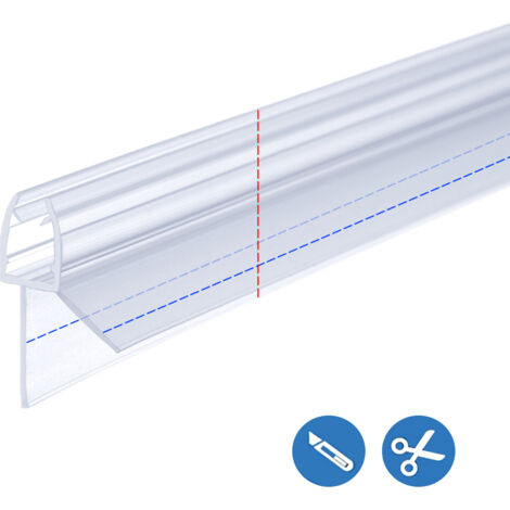 Duschtür Dichtung (2x 100cm) für 5mm 6mm gerade Glastür Stärken, Wasserabweisende Duschdichtung oder Duschkabinen-Dichtung Gummilippen ersatzdichtunn für Duschkabine Duschabtrennung