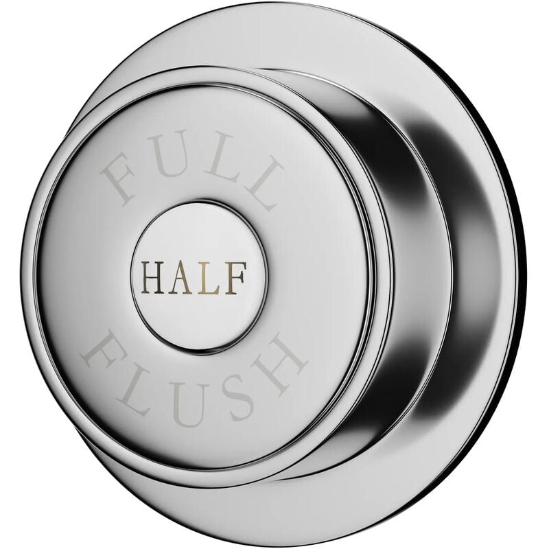 Hudson Reed Traditional Chrome Finish Dual Flush WC Toilet Push Button