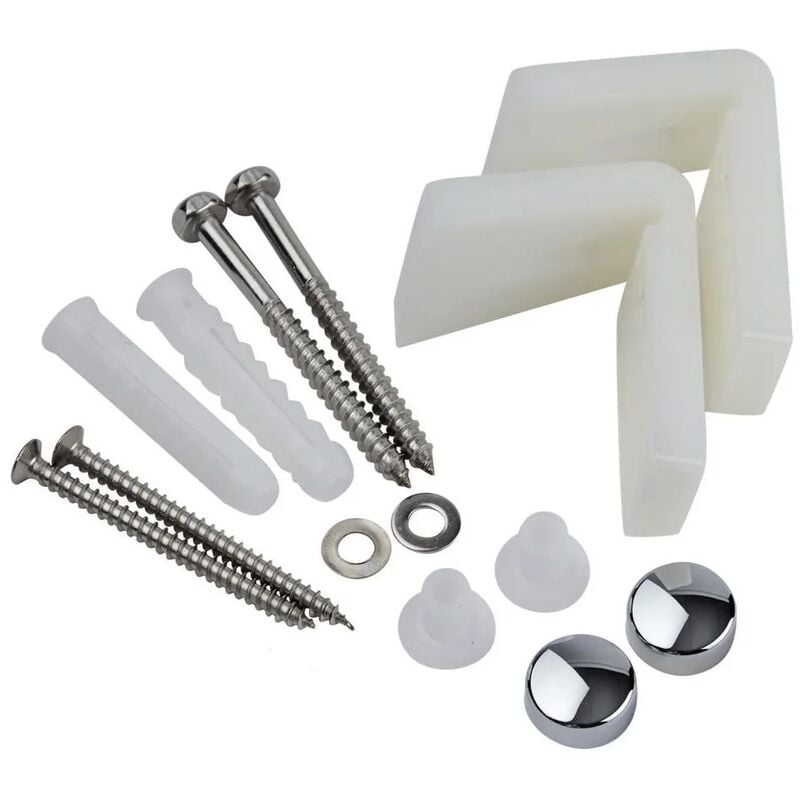 Toilet Fixing Kit L Shape Brackets Back to Wall