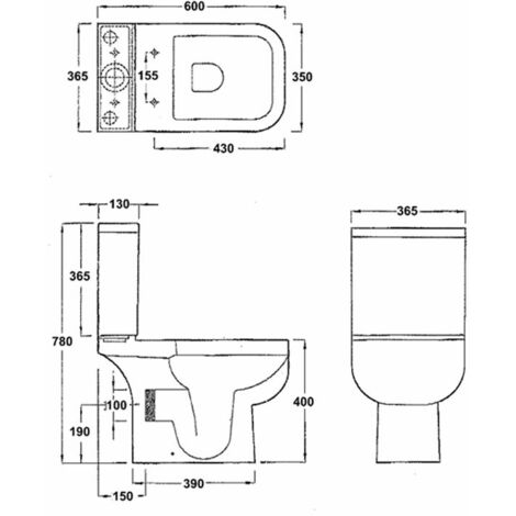 Rak Series 600 Toilet Inc Soft Close Seat Short Projection Compact Toilet WC