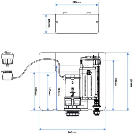 Concealed Cistern Dual Flush With Side Inlet Choice of Push Button Flush, Standard Small Chrome