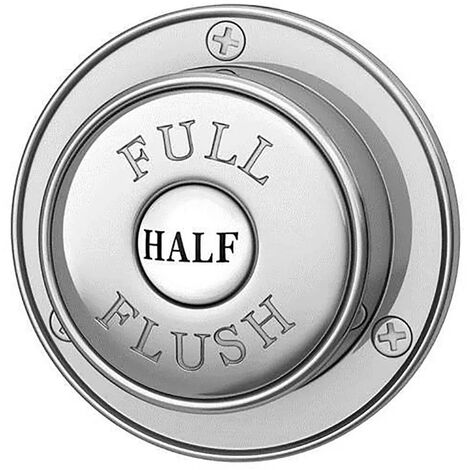 Concealed Cistern Dual Flush With Side Inlet Choice of Push Button Flush, Standard Small Chrome
