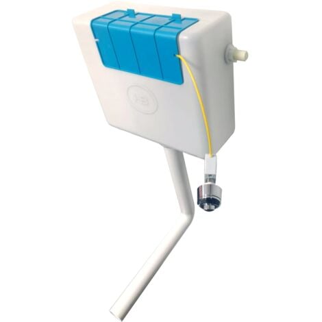Concealed Cistern Dual Flush With Side Inlet Choice of Push Button Flush, Black Square