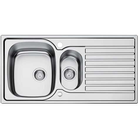Bristan Inox Stainless Steel Universal 1.5 Bowl 1 Tap Hole Kitchen Sink