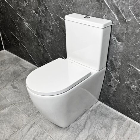 Tornado Flush Toilet Water Saving Rimless Inc Soft Close Seat Closed Back Tamara