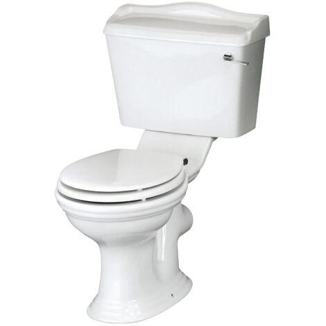 Chancery Toilet Traditional Style Close Coupled Including Soft Close Seat, Standard Chrome Flush