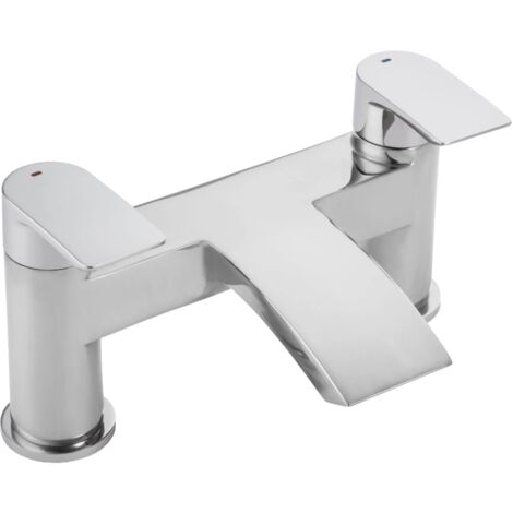 Francis Pegler Lamina Bath Filler Tap Chrome Deck Mounted Modern Style