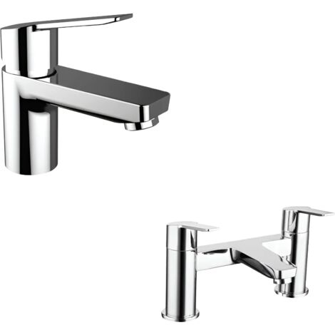 Francis Pegler Xtreme Tap Set Basin Mono Mixer & Bath Filler Tap with Wastes